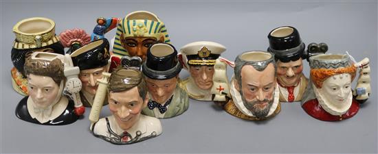 Five pairs of Royal Doulton limited edition small character jugs,